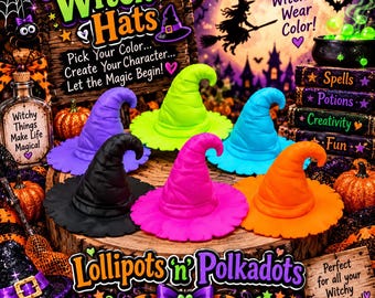Witches Hat *** 3D Printed Witch Hat, Broom Hilda, Wicked Witch, Halloween Witch Hat, Halloween 3D, Halloween Creations, Wizard of Oz