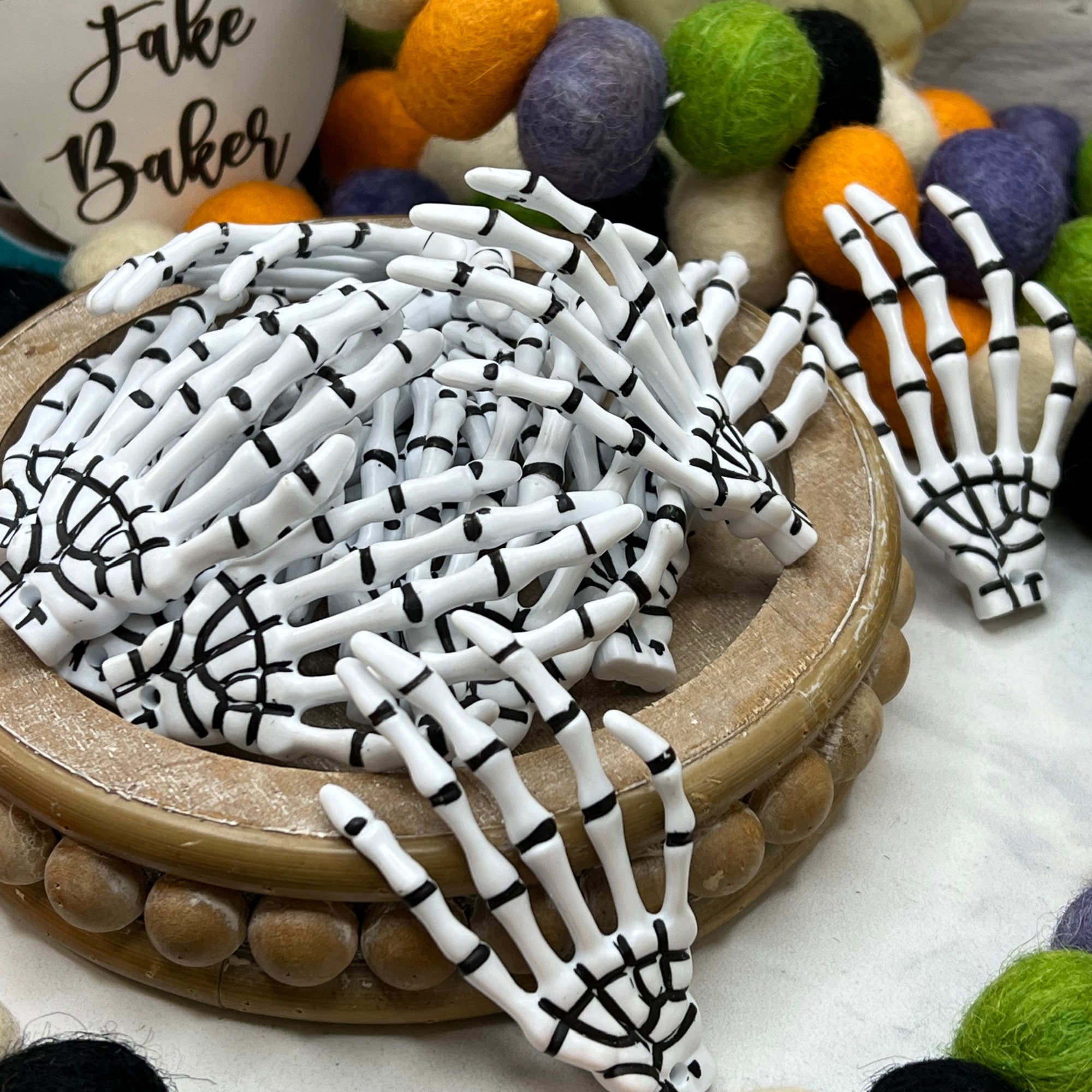 Set of 2 * Halloween Skeleton Hands, Boney Hands, Scary Hands, Spooky Hands, Halloween Fake Hands, Fake Bake, Slime Supplies, Party Favors