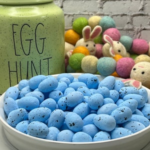Set of 5 Fake Blue Foam Easter Eggs, Fake Easter Eggs, Purple Eggs, Easter, Easter Basket, Easter Bunny, Fake Bakes, Coconut Cakes image 3