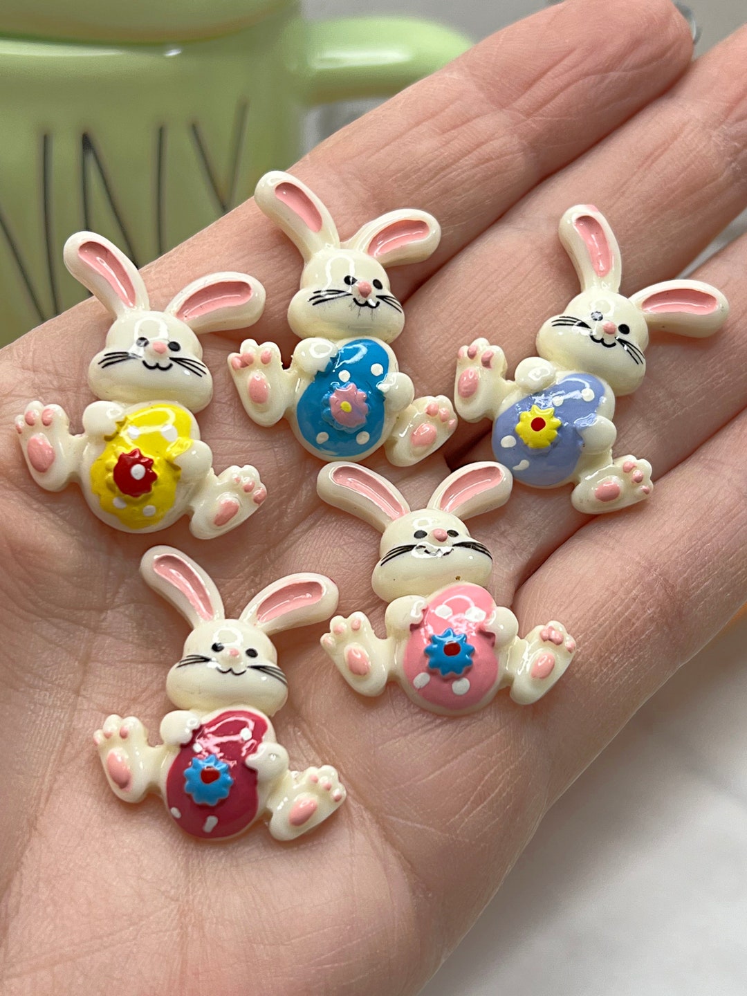 Qty of 1 - Fake Bunnies, Fake Bunnies With Clothes , Tiered Tray, Candy ...