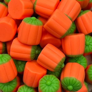 Set of 2 * Fake Candy Pumpkin * Fake Halloween Candy, Nostalgic Pumpkin, Halloween Treats, Tiered Tray, Candy Decor, Cabochon Charm, Small