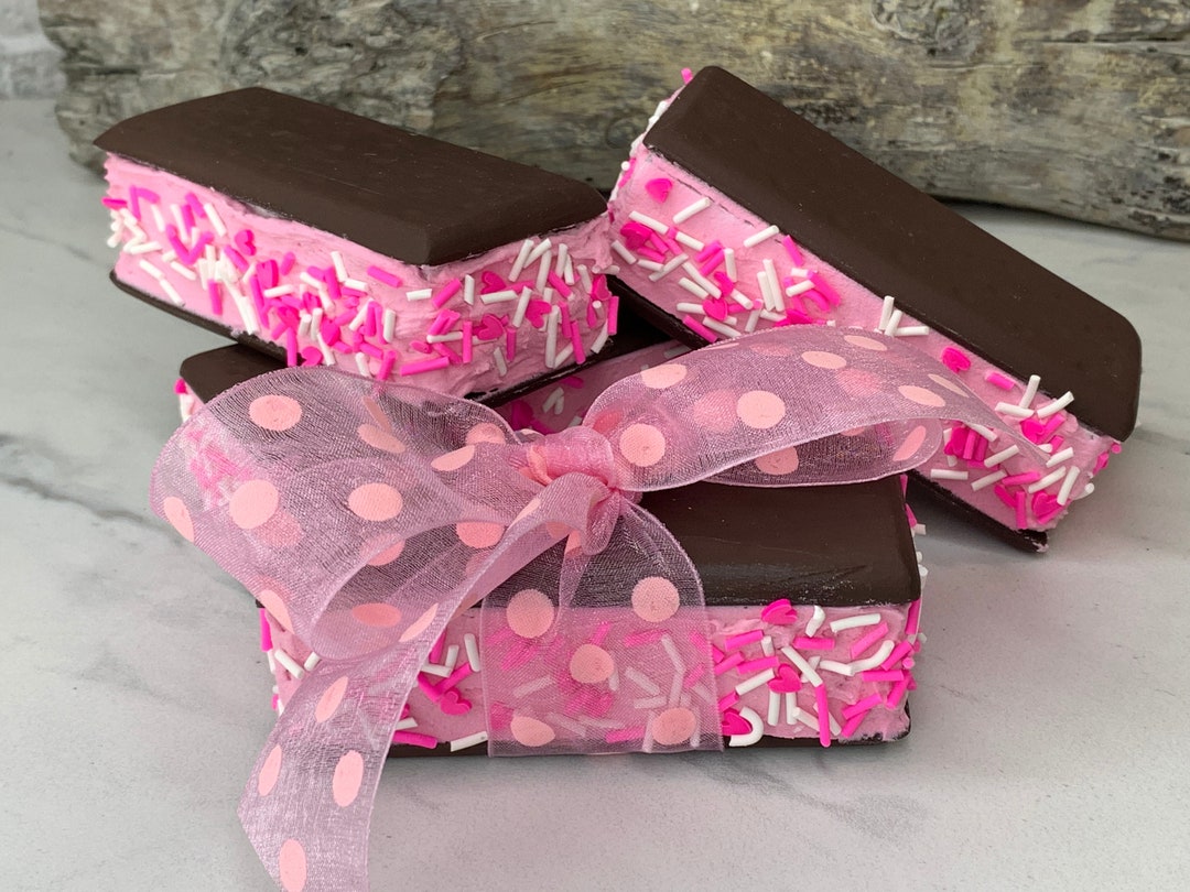 Fake Ice Cream Sandwich Fake Strawberry Ice Cream Sandwich, Tiered Tray
