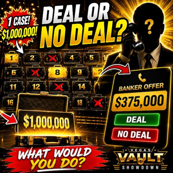 Deal or No Deal Vegas Vault Showdown, Customizable HTML5 Browser Game (Instant Download)