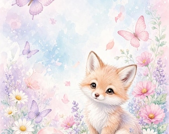 34 Kawaii Animal Phone Wallpapers, Pastel Screens (Digital Download)
