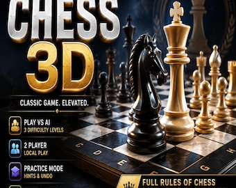 Chess 3D , Complete Browser Game,  HTML5, Instant Download