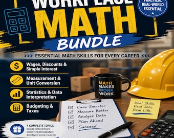 Workplace Math Bundle – Real-World Math Activities for High School, Homeschool & Adult Education