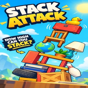 Stack Attack – gra polegająca na układaniu puli elementów fizycznych | Gra przeglądarkowa HTML | Pobieranie cyfrowe