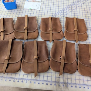 Leather Belt Bag, Ren Faire, Renaissance, Shakespeare, costume, theatre, Phone Bag, Handmade, Made To Order image 12
