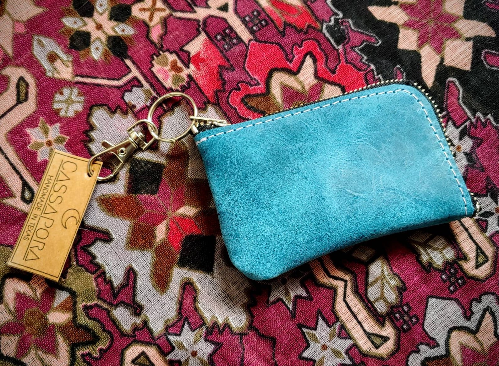 Small Leather Keychain Wallet Card Holder Wallet Coin Purse Etsy