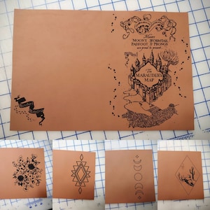 Laser graviertes Leder Traveler's Journal, individuelle Gravur, Druck, 9 "x 6,5 ", Hält Journale bis zu 8,5 "x 5,5"! A5, auf Bestellung gemacht