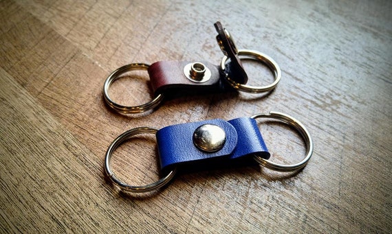 15 Hand Dyed Colors Key Keeper Ring Leather Key Chain Snap Holds 3 Key Rings  Valet With Ease, Only Give Your Car Keys Made to Order 