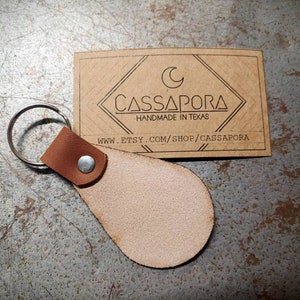 Custom Name, Prickly Pear Cactus, LEATHER Keychain, Laser Engraved, Laser Cut, Key Fob, Made To Order image 2