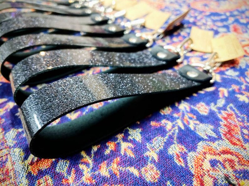 Small Batch Leather Wristlet Strap Leather Key Chain Clip Etsy