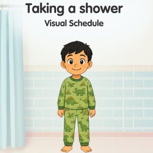 Kids Shower Visual Schedule | Autism Routine Cards, ADHD Hygiene Chart (Printable)