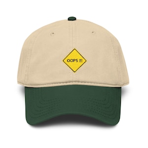 Garment Washed OOPS!!! Baseball Cap Dad Hat Embroidered unisex Hat