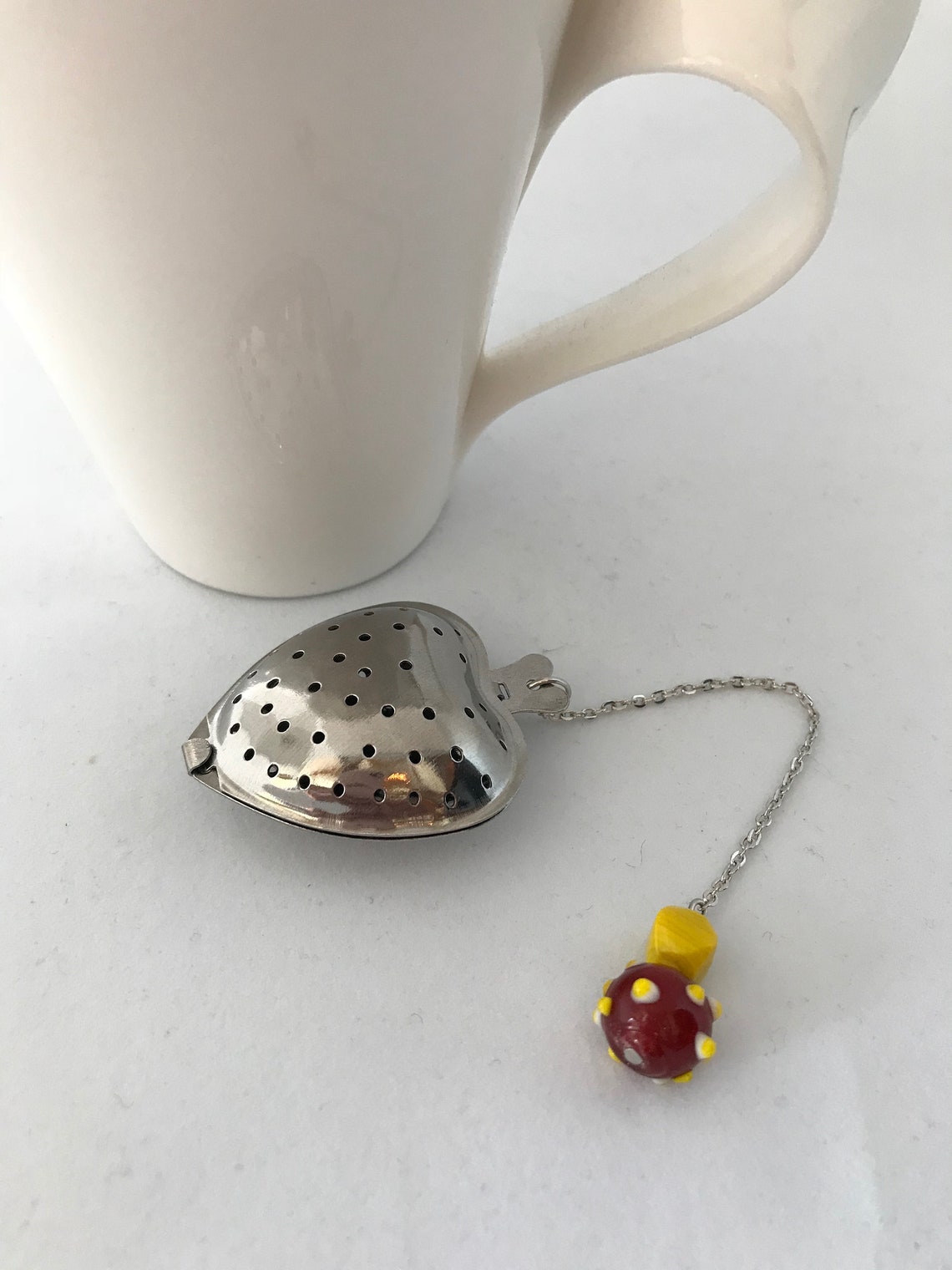 Tea Ball Infuser, Making Tea, a Decorative Heart Shaped Infuser to Brew