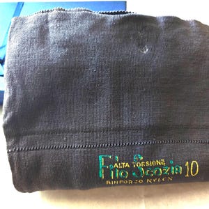 Vintage Filo Scozia 10 Over-the-Knee Stockings | Deadstock NOS | Keyhole Welt | Brown Nylon Stockings | Made in Italy