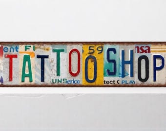 Vintage Tattoo Shop Wall Decor Street Signs Metal Tin Signs 16x4 Inches