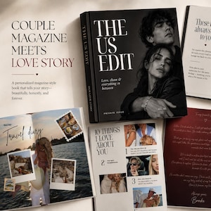 Couple Photo Book Template | Custom Anniversary Gifts | Gift for Boyfriend or Girlfriend | Gift for Him or Her | Love Story Scrapbook