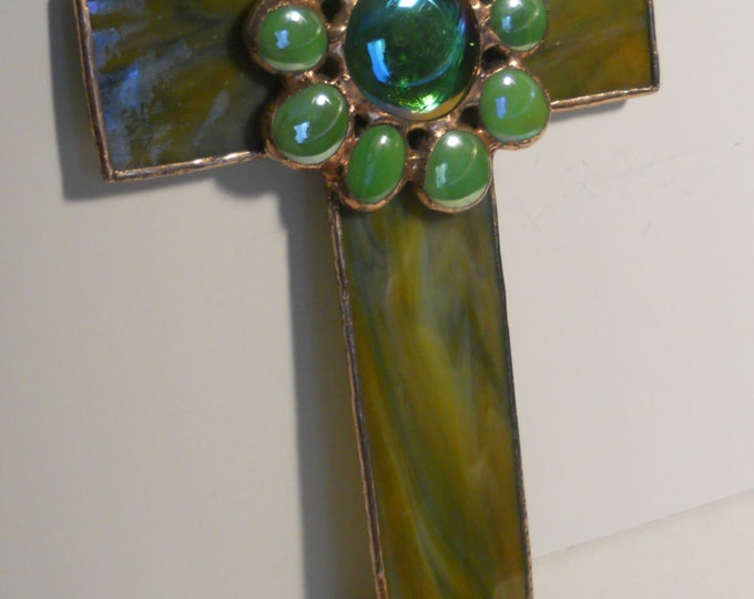 Stained Glass Cross Wall Hanging Etsy