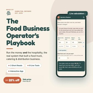 Food Business Operator's Playbook | Food Truck & Catering Toolkit | Plate Cost + Catering App | Workbook + 3 Guides | Instant Download