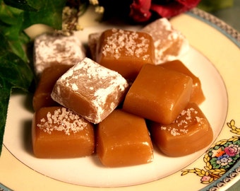 Handmade Creamy  Vanilla or  Snow or  Fleur de sel  Caramels Your Choice to Enjoy