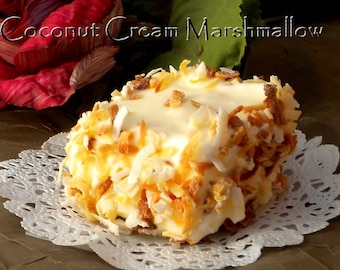 Sweet Handmade Gourmet Toasted Coconut Cream Marshmallow