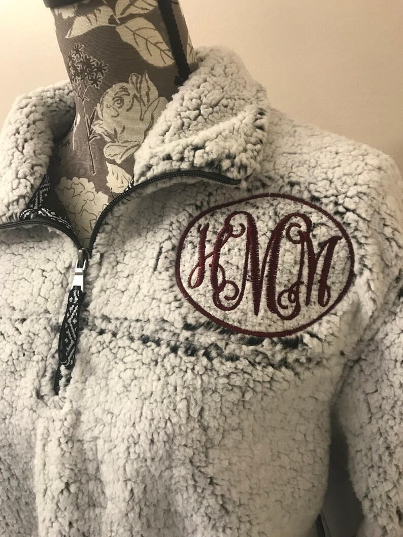 Sherpa Monogrammed Pullovers Personalized Sherpa's | Etsy