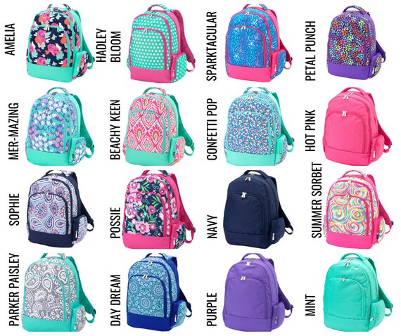 Girls Backpacks Monogrammed Backpacks Back To School | Etsy