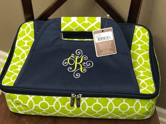 monogrammed casserole carrier