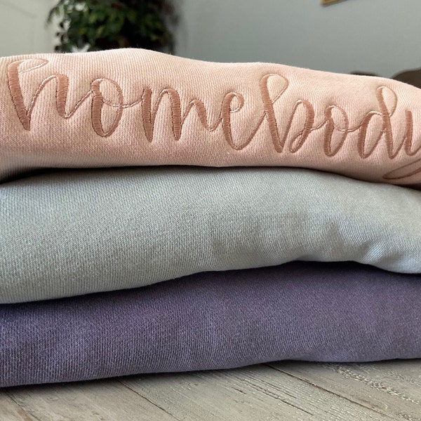 Embroidered Sweatshirt Etsy