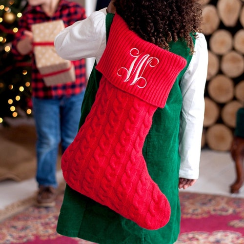 Personalized Christmas Stocking Plaid Family Stockings Pet Etsy