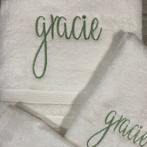 MONOGRAMMED DORM TOWELS - Perfect Towels for College - Personalized Towel Set - Gifts for Her - Bridal Gifts - Housewarming Gifts