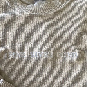 CUSTOM CORDED Crew Neck Sweatshirt, Charles River Sweatshirt, Corded Sweatshirt, Custom Embroidered, Cord Sweatshirt, Camden