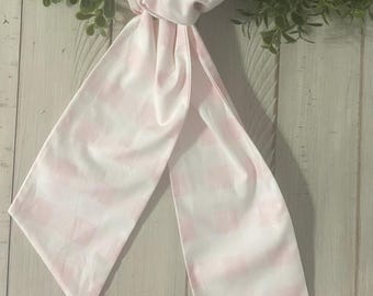 SPRING or EASTER SASH for wreath, Front Door Decor, Plaid Summer Wreath Sash, Ready to Ship Same Day, Boxwood Wreath Sash, Pink Checkered