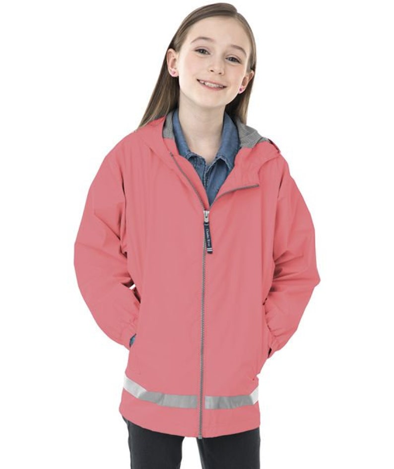 YOUTH CHARLES RIVER Monogrammed Rain Jacket Personalized Etsy
