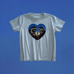 Raccoons Coffee Graphic Tee, Retro Woodland Shirt, Vintage Nature Baby Tee, Coffee Lover Gift, Cottagecore Top, Alt Girl Shirt, Y2K Tee image 6