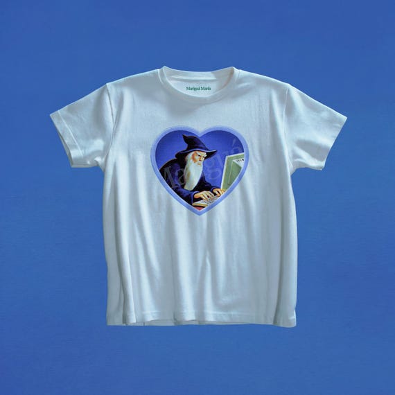 Wizard Computer Graphic Tee, Retro Magic Programmer Shirt, Funny Wizard Baby Tee, Tech Nerd Gift, Gamer Shirt, Alt Girl Top, Y2K Aesthetic