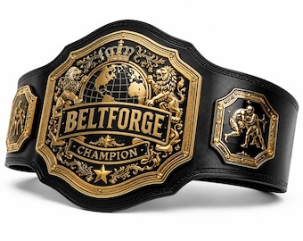Custom Wrestling Championship Belt | Personalized Leather Title Belt | Handmade Champion Belt | Custom Award Gift | BeltForge Studio