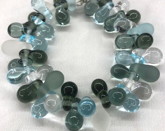 Lampwork Bead Aqua Glass Bracelet