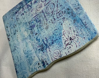 Small Abstract Art Book: Handmade Mono Print Graffiti Journal