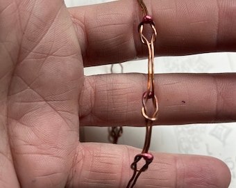 Handmade Copper Knotted Bangle Bracelet: Rustic Wedding Jewelry