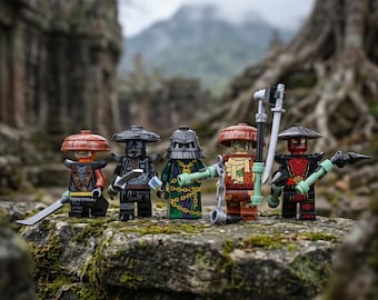 Zestaw 5 figurek MOC Forbidden Five, kompletny złoczyńca Zarkt Drix Kuur Nokt Rox, kompatybilny z Lego, prezent świąteczny