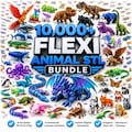 10,000+ Flexi Animal STL Bundle | Articulated 3D Print Files | Dragons, Dinosaurs, Sea Life, Fantasy & Fidget Toys | personal Commercial Use