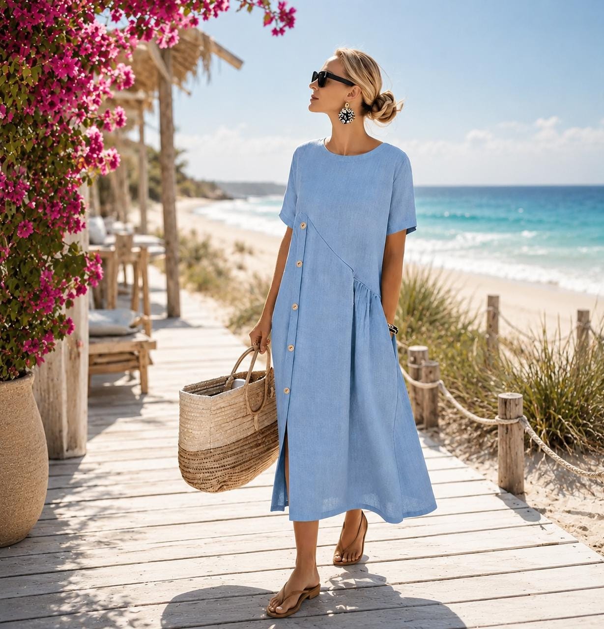 knit dress cotton Girls Long Sleeve Organic Rib Colour:Cornflower Blue Meet Tavielle campaign:modern-romance-3 Emma Olive Green Pleated