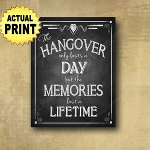 Hangover Wedding Sign PRINTED Hangover Sign Rustic Wedding - Etsy