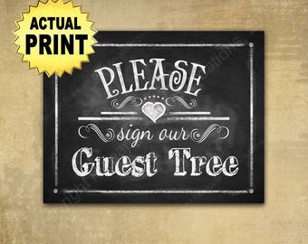 Wedding Guest Tree Sign, Sign our Guest Tree Wedding Sign, Rustic Wedding Sign, Barn wedding sign, chalkboard wedding guestbook alternative