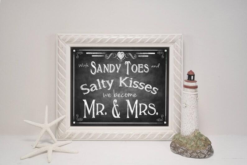 Clearance Sale Beach Wedding Sign Printed Chalkboard Etsy