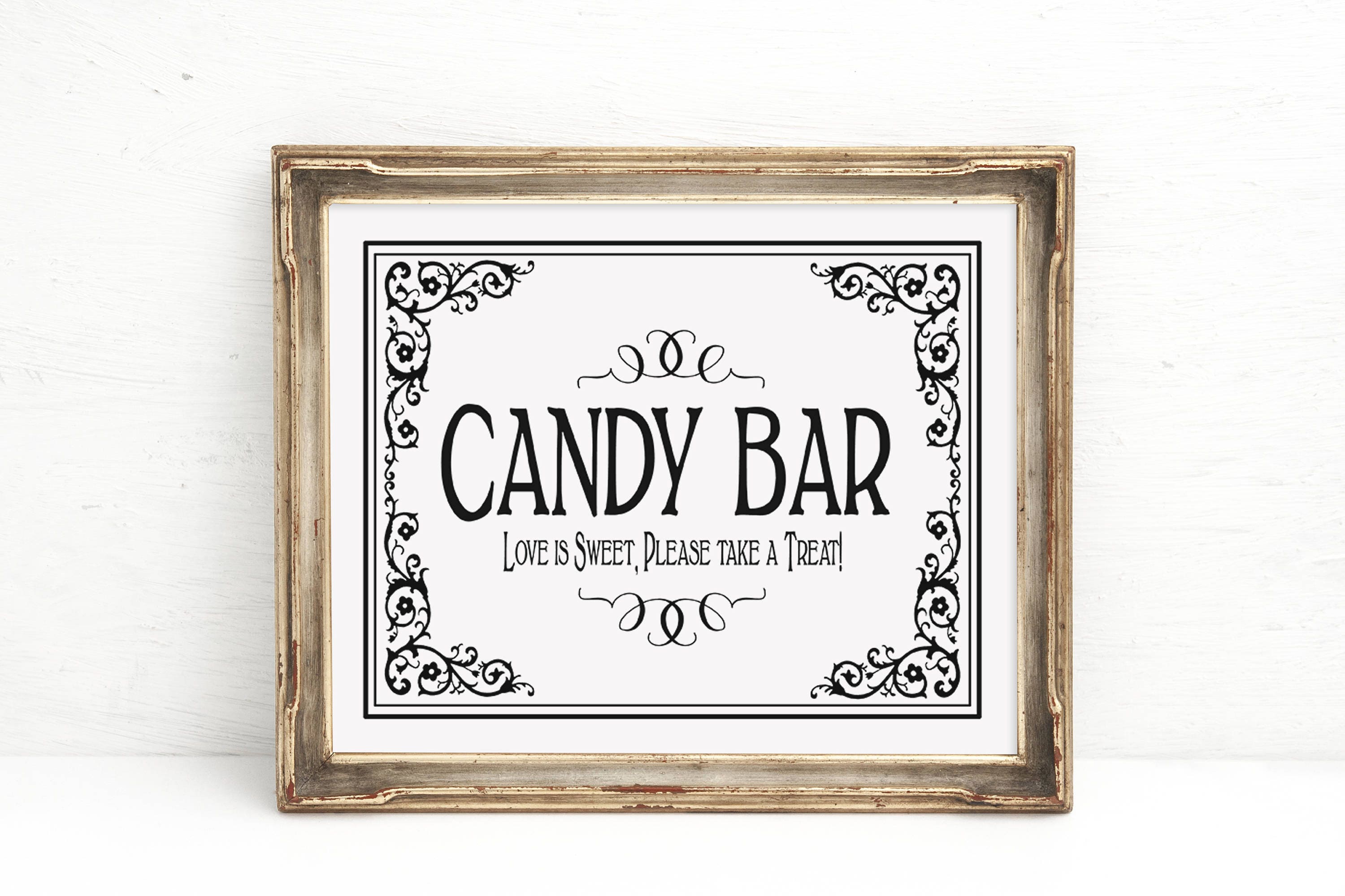 Candy Bar Sign Candy Buffet Sign Candy Bar Print Sweets Etsy