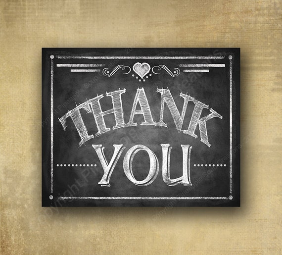 Thank You PRINTED Chalkboard Signage, Thank You Sign, Wedding Photo Props,  Graduation Party Sign, Graduation Photo Cards Prop, Shower Sign - Etsy